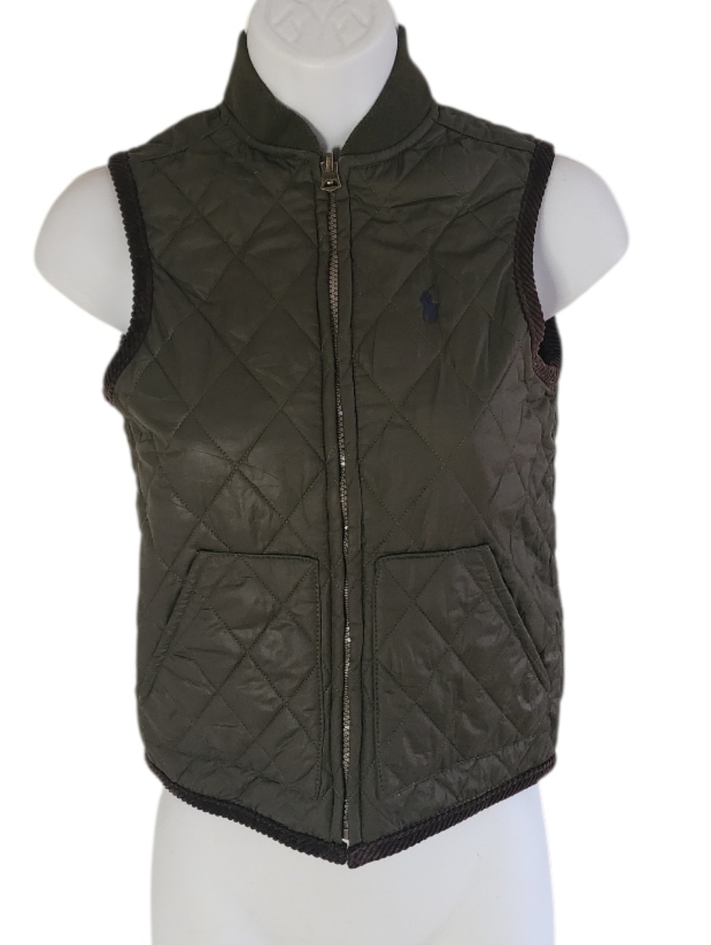 Polo Ralph Lauren Quilted Water-Repellent Vest Kids Unisex Sz 8 - Picture 2 of 10